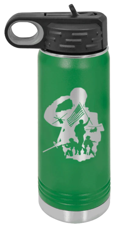 Soldier - 20oz Water Bottle Laser Engraved - Image 5