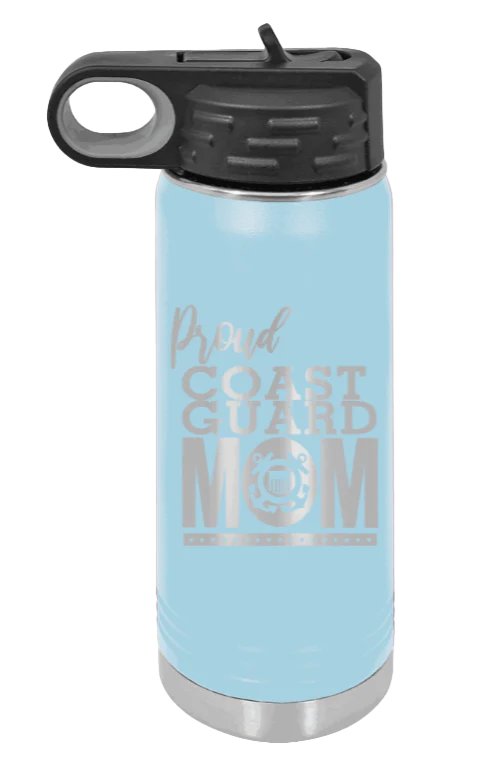 Coast Guard Mom - 20oz Water Bottle Laser Engraved - Image 6