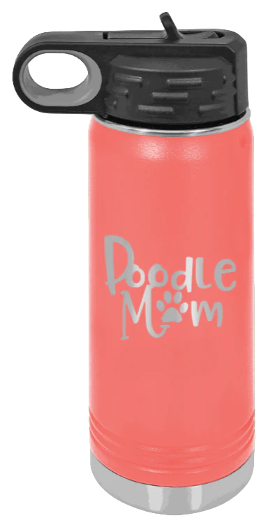 Doodle Mom - 20oz Water Bottle Laser Engraved - Image 3