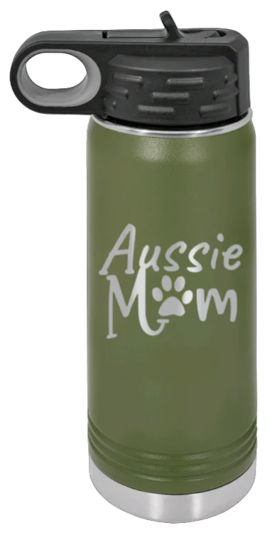Aussie Mom - 20oz Water Bottle Laser Engraved - Image 10