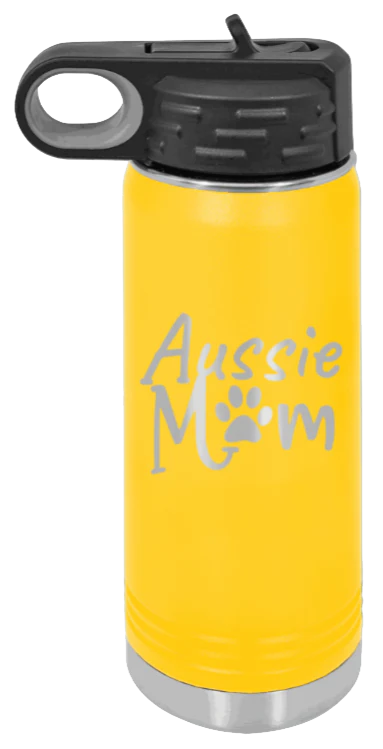 Aussie Mom - 20oz Water Bottle Laser Engraved - Image 17