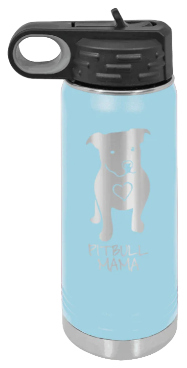 Pitbull Mama - 20oz Water Bottle Laser Engraved - Image 6