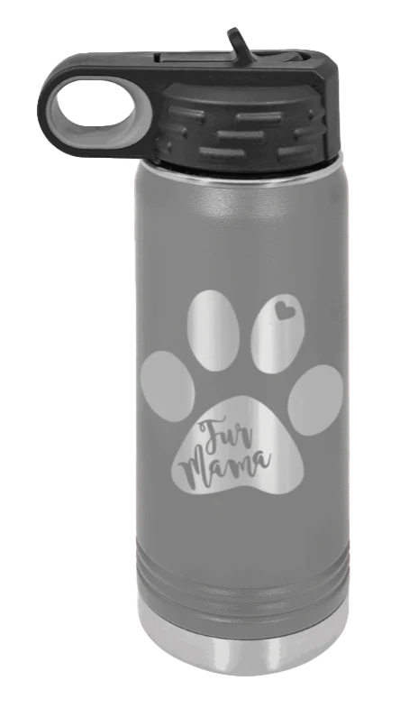Fur Mama - 20oz Water Bottle Laser Engraved - Image 4