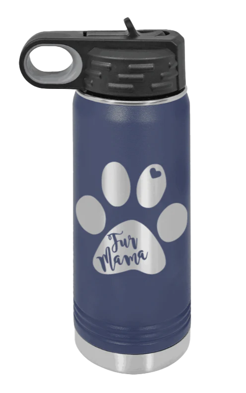 Fur Mama - 20oz Water Bottle Laser Engraved - Image 9