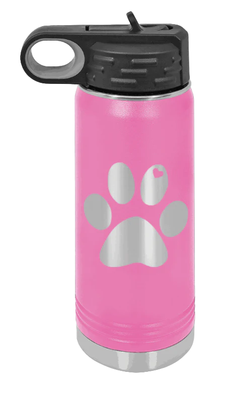 Paw Love - 20oz Water Bottle Laser Engraved - Image 12
