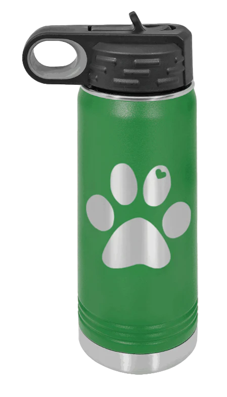 Paw Love - 20oz Water Bottle Laser Engraved - Image 5