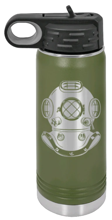 Dive Helment - 20oz Water Bottle Laser Engraved - Image 10