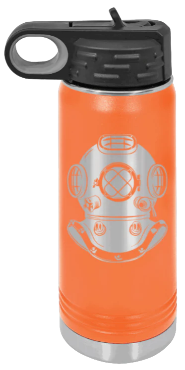 Dive Helment - 20oz Water Bottle Laser Engraved - Image 11