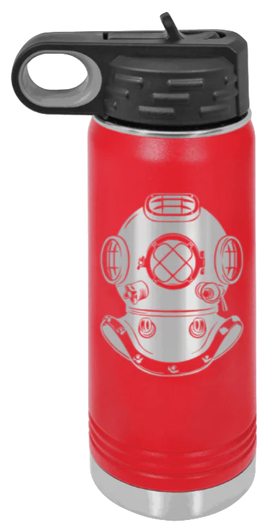 Dive Helment - 20oz Water Bottle Laser Engraved - Image 14
