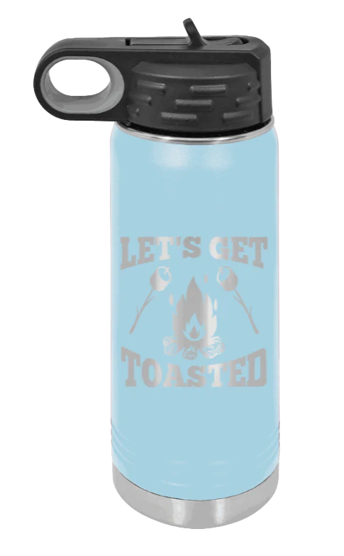 Let's Get Toasted - 20oz Water Bottle Laser Engraved - Image 6
