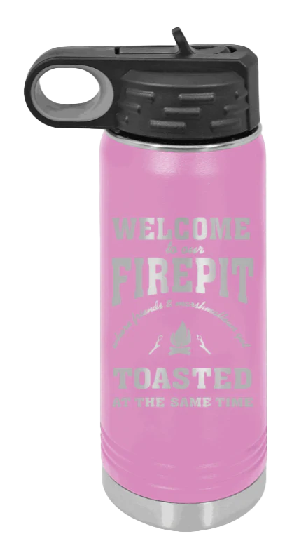 Welcome To Our Firepit - 20oz Water Bottle Laser Engraved - Image 7