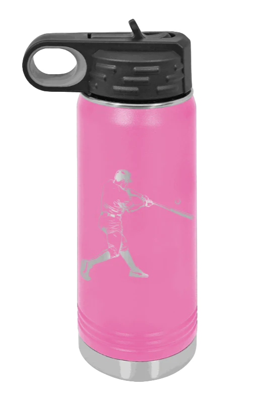 Baseball Player - 20oz Water Bottle Laser Engraved - Image 12