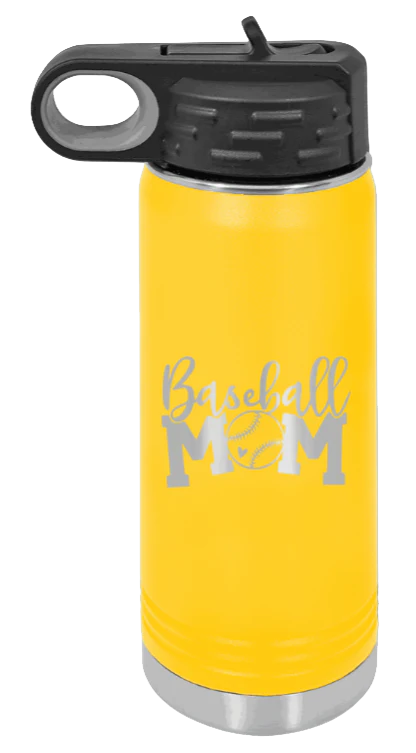 Baseball Mom - 20oz Water Bottle Laser Engraved - Image 17