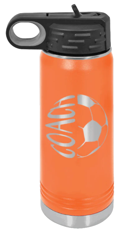 Soccer Ball Coach - 20oz Water Bottle Laser Engraved - Image 11