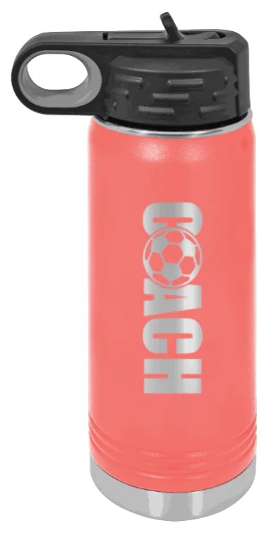 Soccer Coach - 20oz Water Bottle Laser Engraved - Image 3