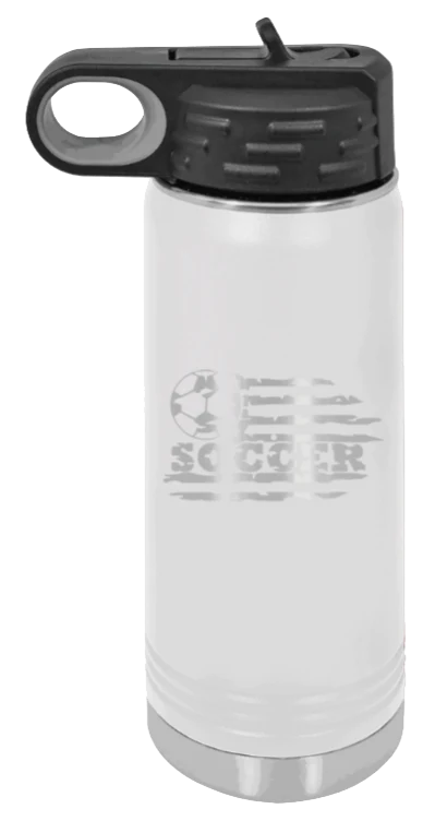 Soccer Flag - 20oz Water Bottle Laser Engraved - Image 16
