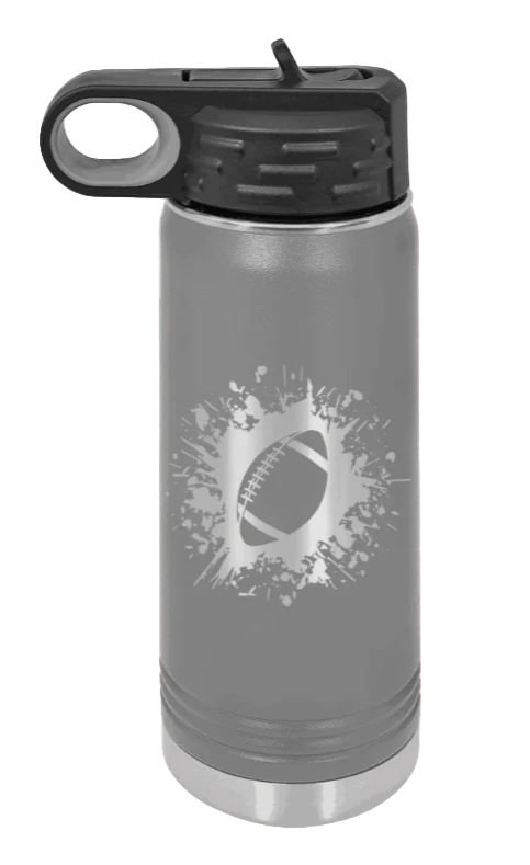 Football - 20oz Water Bottle Laser Engraved - Image 4
