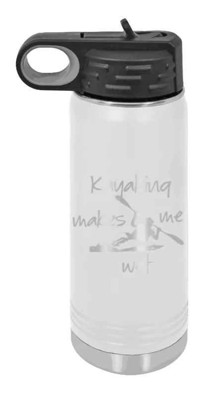 Kayaking Makes Me Wet - 20oz Water Bottle Laser Engraved - Image 16