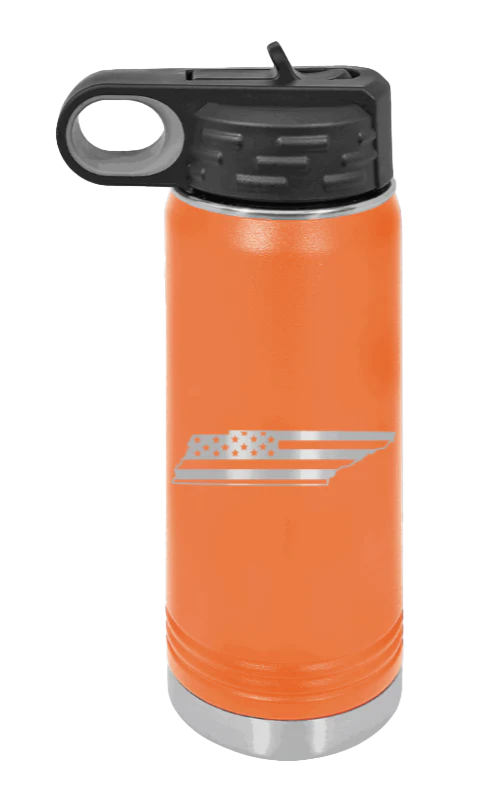 Tennessee Flag - 20oz Water Bottle Laser Engraved - Image 11