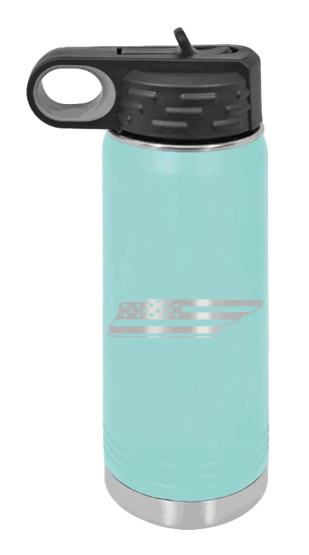 Tennessee Flag - 20oz Water Bottle Laser Engraved - Image 15