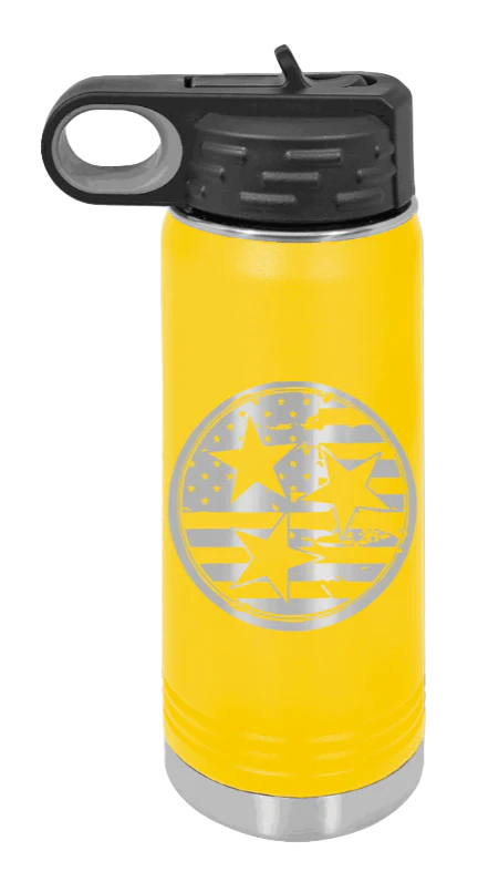 Tennessee Tristar Flag - 20oz Water Bottle Laser Engraved - Image 17