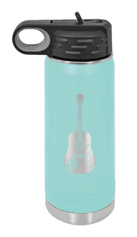 Tennessee Guitar - 20oz Water Bottle Laser Engraved - Image 15