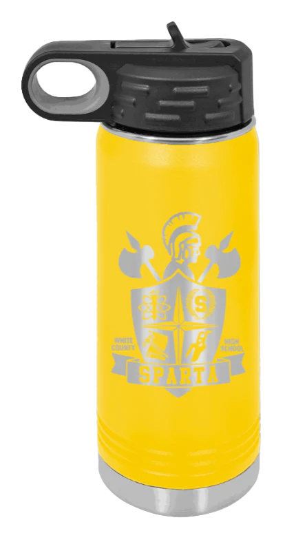 White County High School TN Sheild - 20oz Water Bottle Laser Engraved - Image 17
