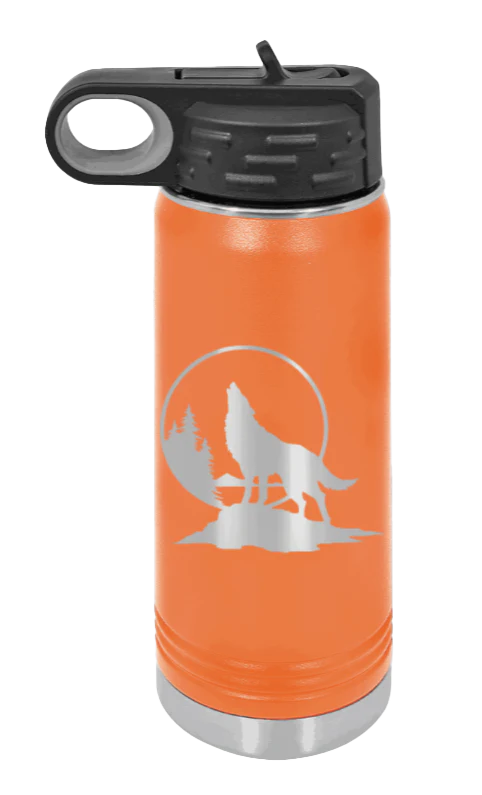 Wolf - 20oz Water Bottle Laser Engraved - Image 11