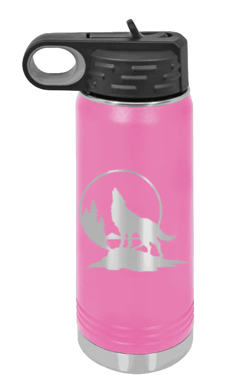Wolf - 20oz Water Bottle Laser Engraved - Image 12