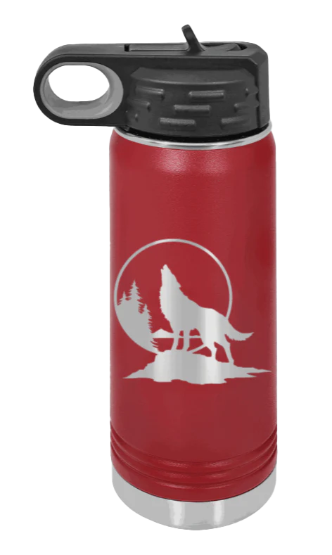 Wolf - 20oz Water Bottle Laser Engraved - Image 8