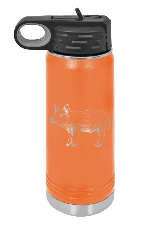 Pig - 20oz Water Bottle Laser Engraved - Image 11