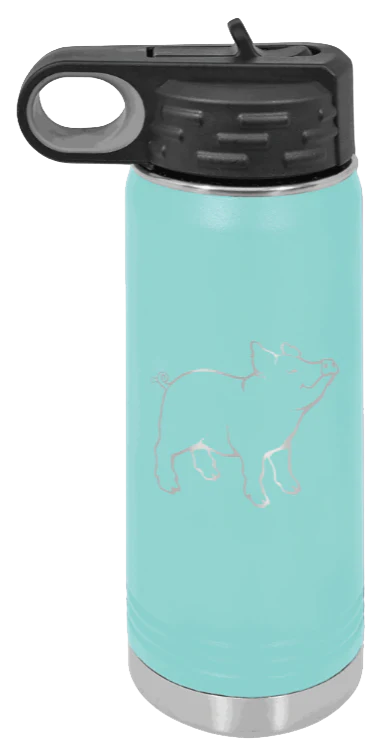 Pig - 20oz Water Bottle Laser Engraved - Image 15