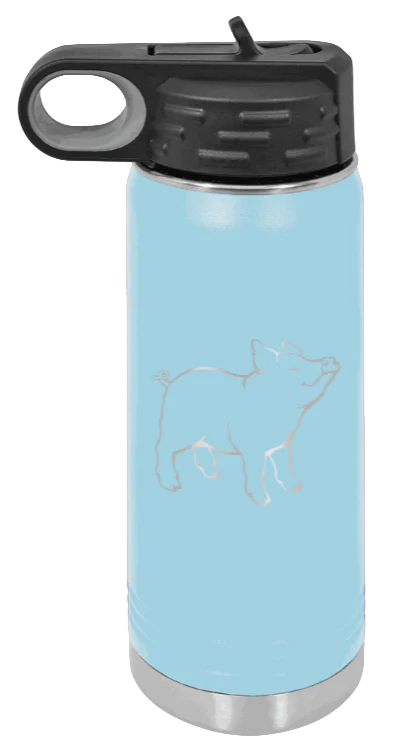 Pig - 20oz Water Bottle Laser Engraved - Image 6