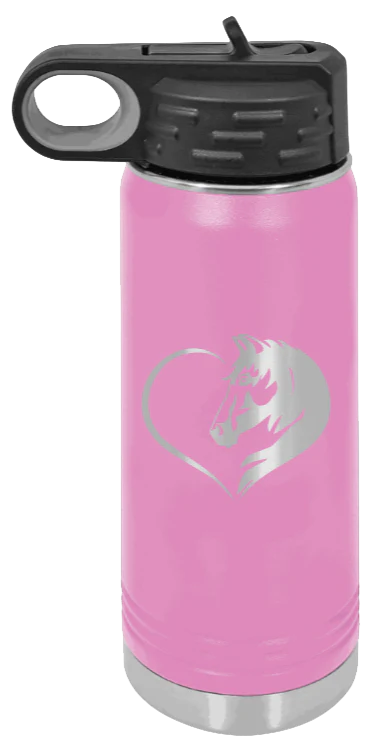 Horse Love - 20oz Water Bottle Laser Engraved - Image 7