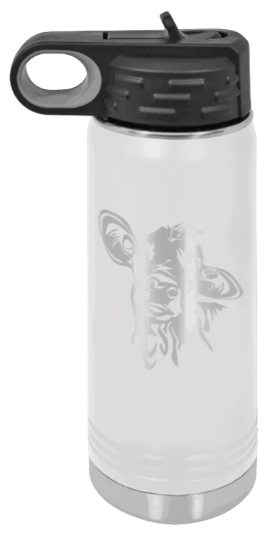 Cow - 20oz Water Bottle Laser Engraved - Image 16