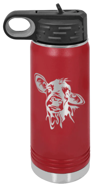 Cow - 20oz Water Bottle Laser Engraved - Image 8