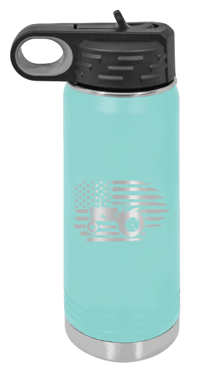 Tractor Flag 2 - 20oz Water Bottle Laser Engraved - Image 15