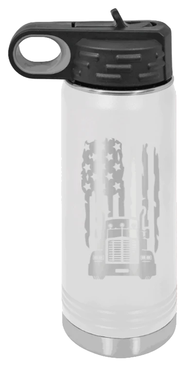 Truck Flag - 20oz Water Bottle Laser Engraved - Image 16