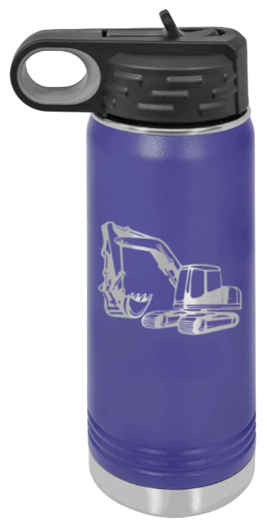 Excavator - 20oz Water Bottle Laser Engraved - Image 13