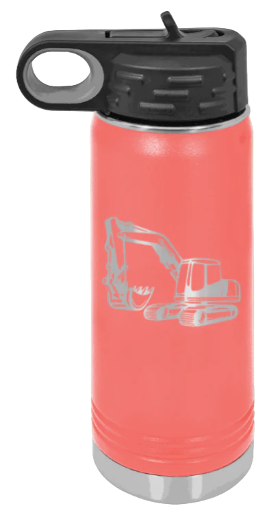 Excavator - 20oz Water Bottle Laser Engraved - Image 3
