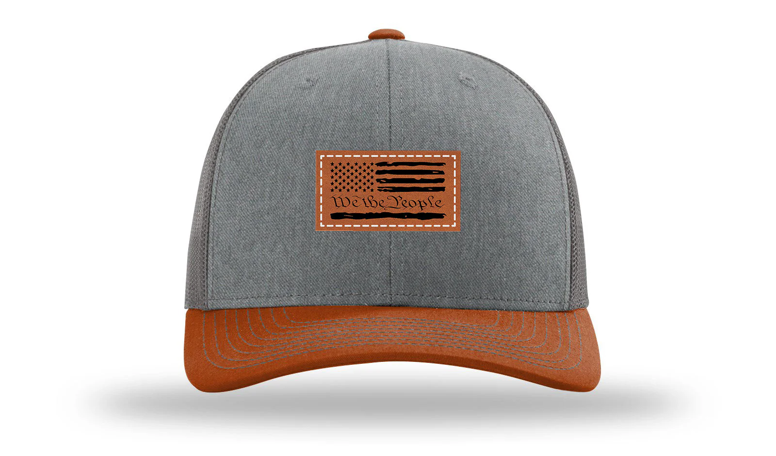 We The People Flag Leather Patch Richardson 112 Hat - Image 39