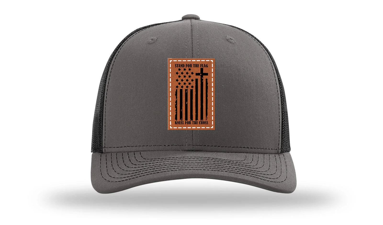 Stand For The Flag Leather Patch Richardson 112 Hat - Image 11