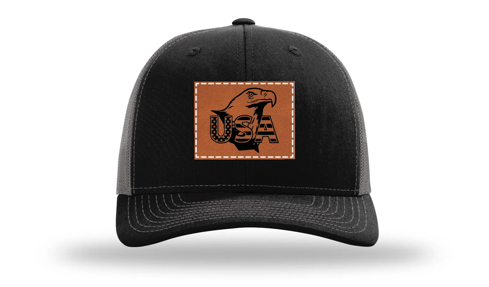 USA Eagle Leather Patch Richardson 112 Hat - Image 6