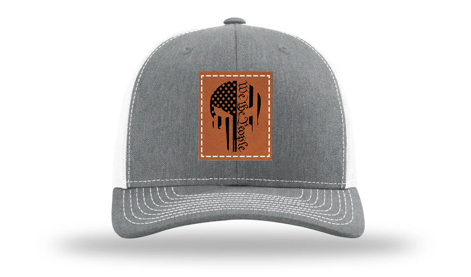 Punisher We The People Leather Patch Richardson 112 Hat - Image 21