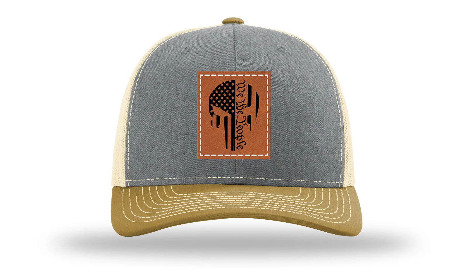 Punisher We The People Leather Patch Richardson 112 Hat - Image 37