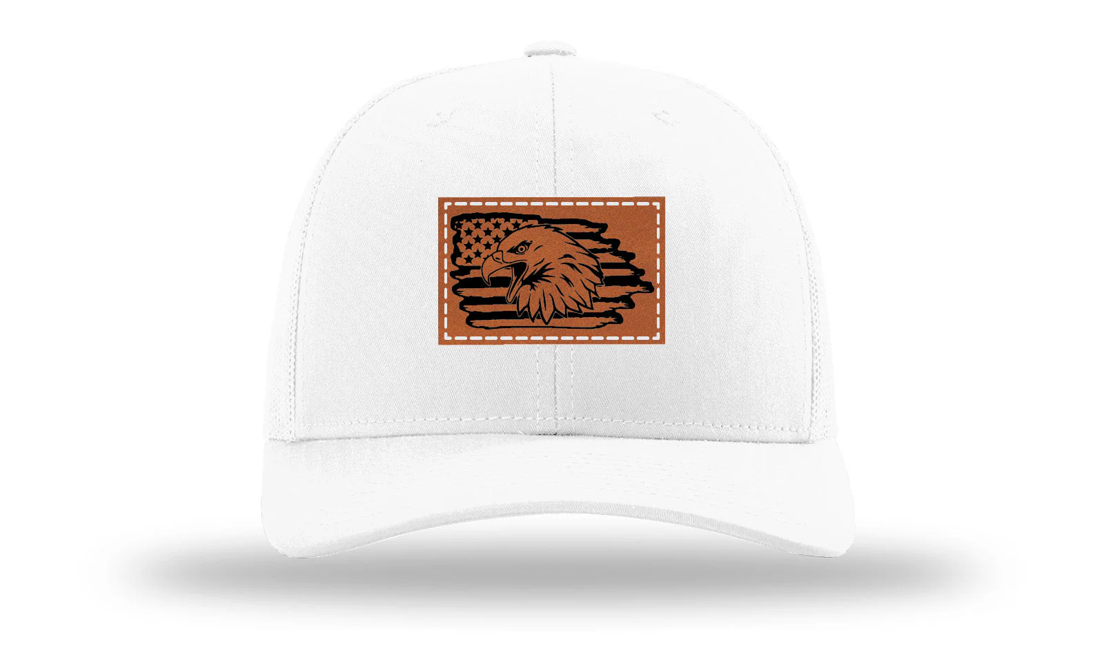 Eagle Flag Leather Patch Richardson 112 Hat - Image 5