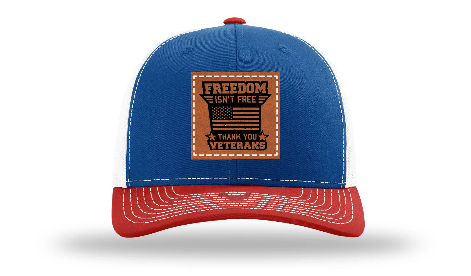 Freedom Isn't Free Leather Patch Richardson 112 Hat - Image 42