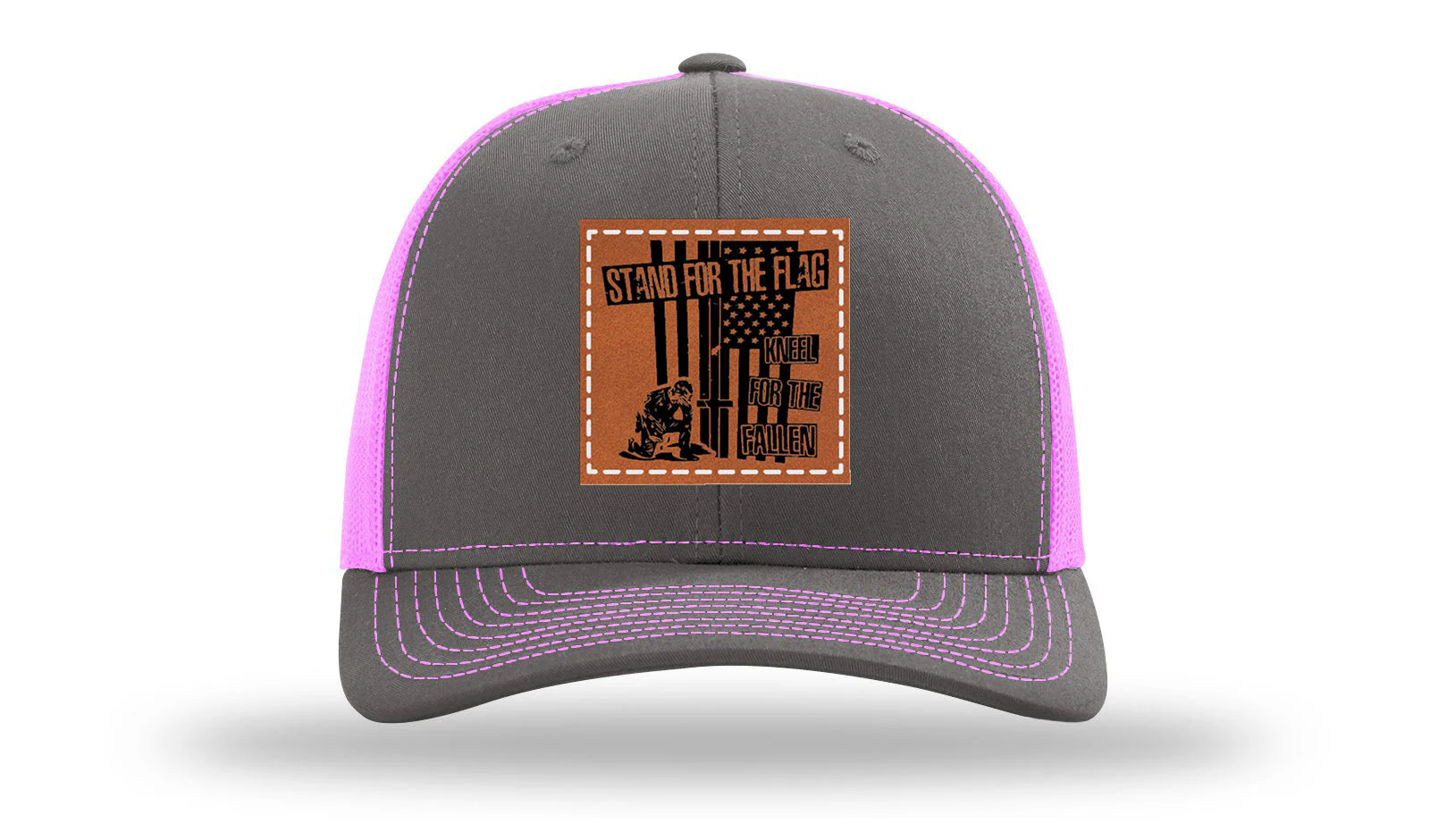 Stand For The Flag 2 Leather Patch Richardson 112 Hat - Image 15