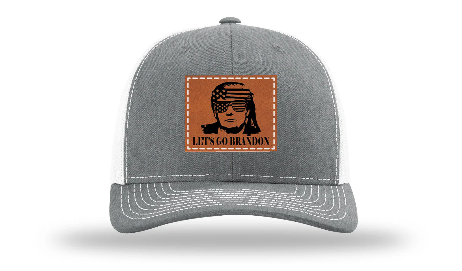 Trump - Let's Go Brandon Leather Patch Richardson 112 Hat - Image 21