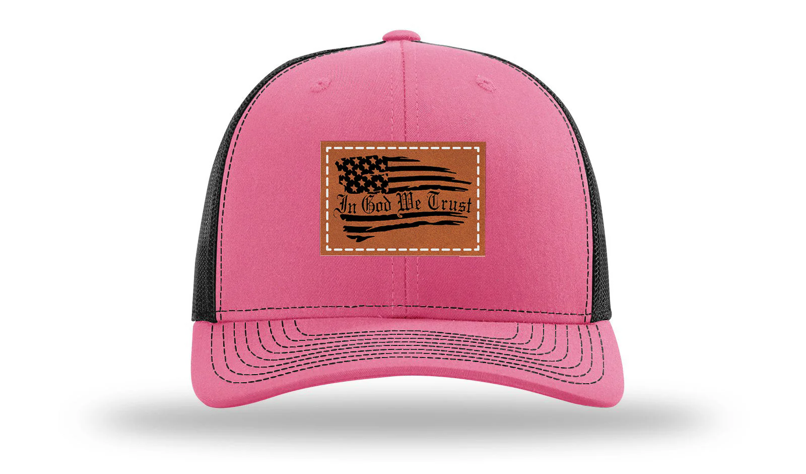 In God We Trust Leather Patch Richardson 112 Hat - Image 22